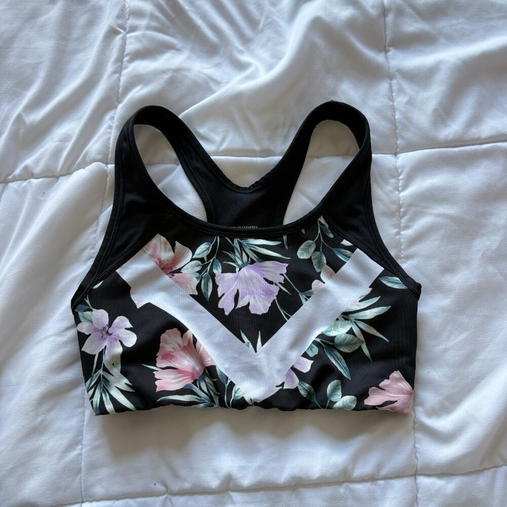 Victoria’s Secret Racerback Sports Bra Black Womens Size Small Activewear